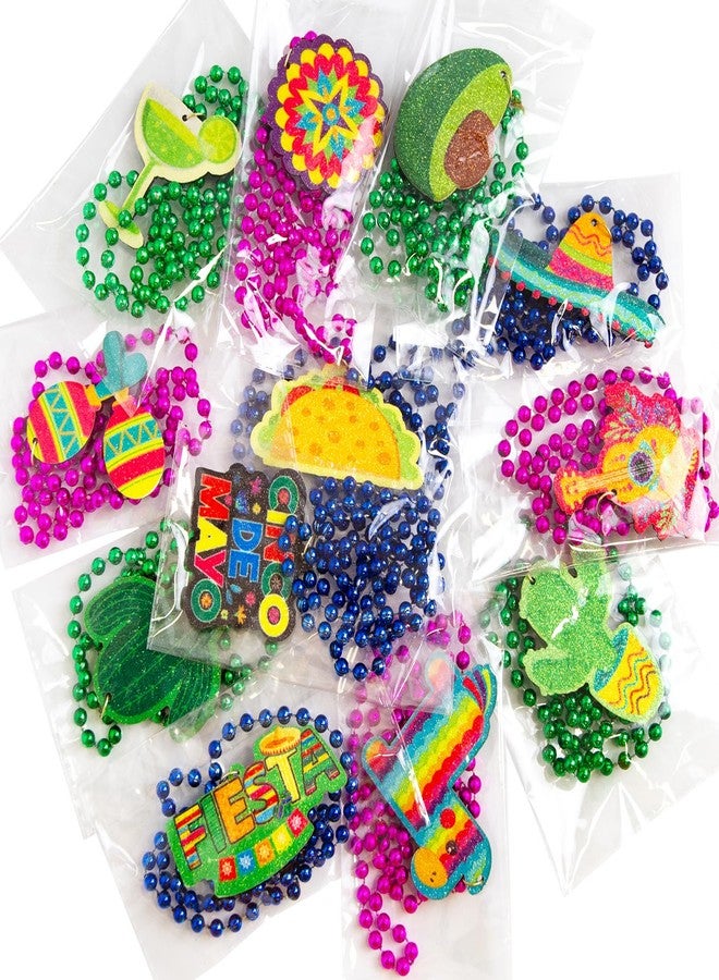 Fancy Land 12PCS Cinco De Mayo Necklaces Fiesta Necklaces Bead Mexican Party Favors Decoration Accessories - Image 2